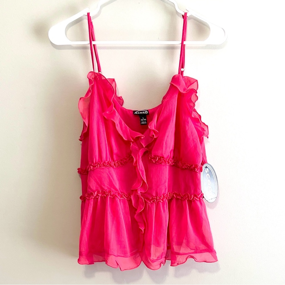 NWT Scoop Ruffle Camisole Tank